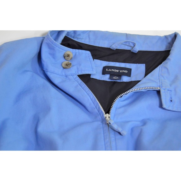 1990s Lands End periwinkle light blue windbreaker jacket XL - Picture 3 of 6